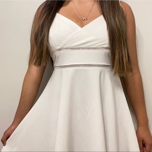 Francesca’s White Fit and Flare Dress